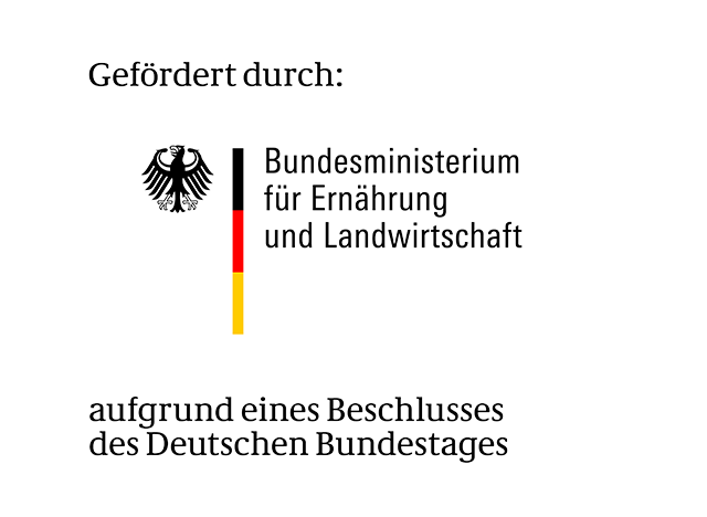 Logo der Förderung durch das Bundesministerium für Ernährung und Landwirtschaft